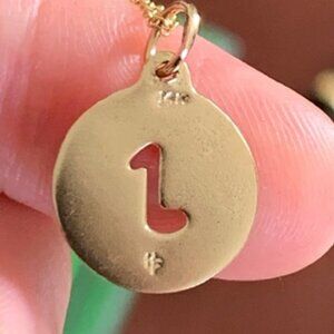 GORGEOUS Helen Ficalora 14kt Yellow Gold Cutout Music Note Charm Pendant